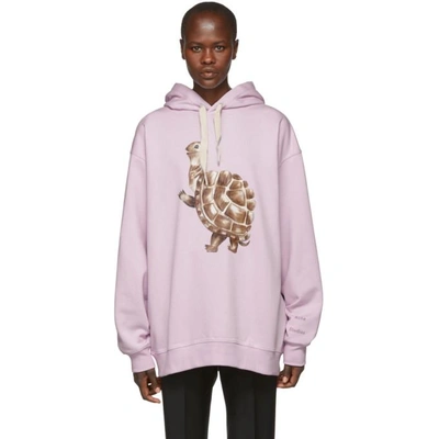 Shop Acne Studios Purple Turtle Fala Hoodie In Light Purpl