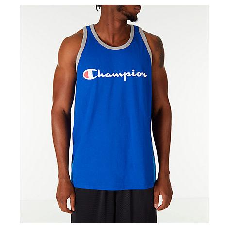 champion men's classic jersey ringer tank top