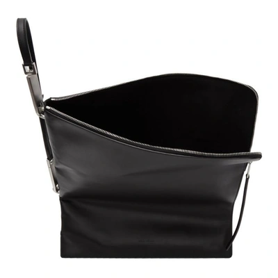 Shop Rick Owens Black Flat Bucket Bag