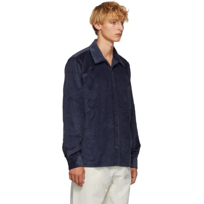 Shop Acne Studios Blue Corduroy Shirt In Sky Blue