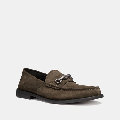 Shop Coach Chain Loafer - Men's In Olive