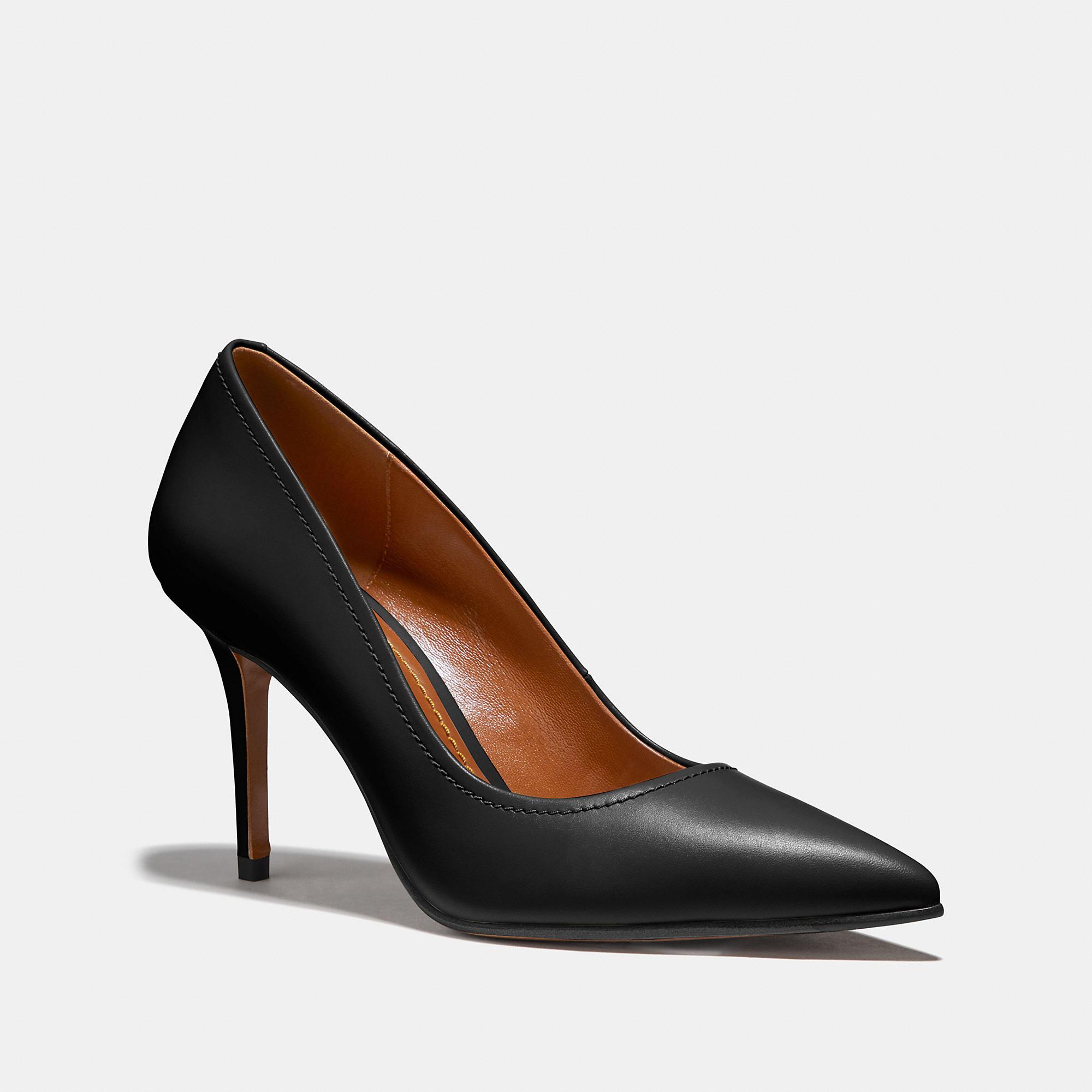 black coach pumps