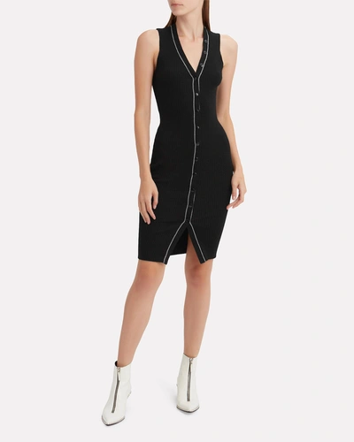 Shop Alexander Wang T Skinny Ribbed Knit Dress