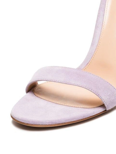 Shop Gianvito Rossi Lilac Portofino 105 Suede Sandals In Pink