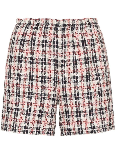 Shop Gucci Tweed Check Shorts In Multicolour
