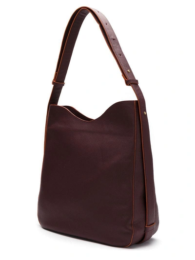 Shop Sarah Chofakian Leather Shoulder Bag - Red