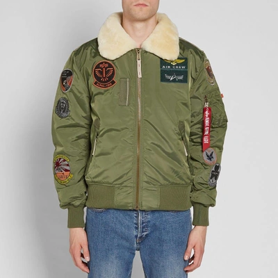 Shop Alpha Industries Injector Iii Patch Jacket In Green