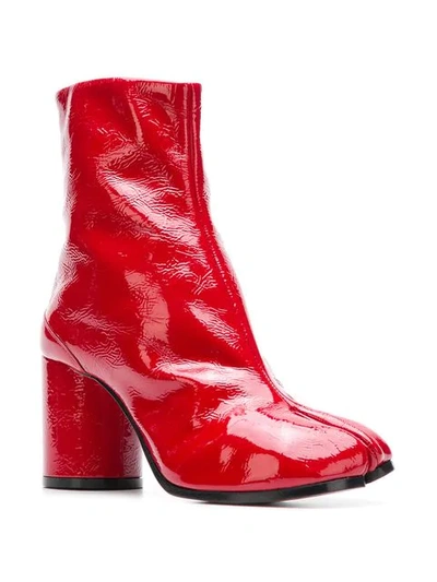 Shop Maison Margiela Tabi Boots In T4045 Red