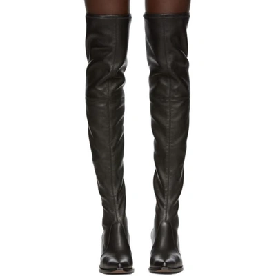 Shop Givenchy Black Over-the-knee Cowboy Boots In 001 Black