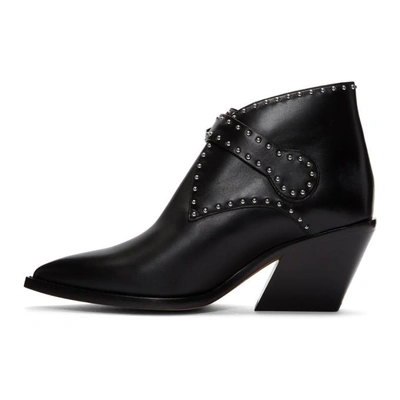 Shop Givenchy Black Nappa One Buckle Boots In 001 Black