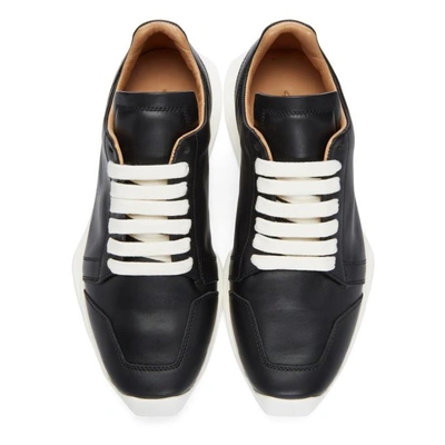 Shop Rick Owens Black Oblique Sneakers In 91 Black