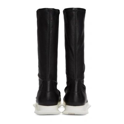 Shop Rick Owens Black Oblique Sock Boots In 911 Black