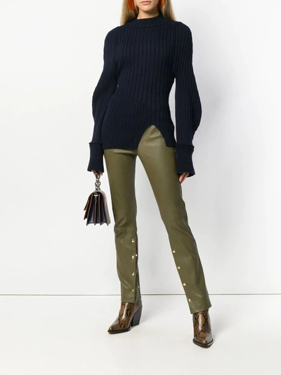 Shop Loewe Leather Trousers