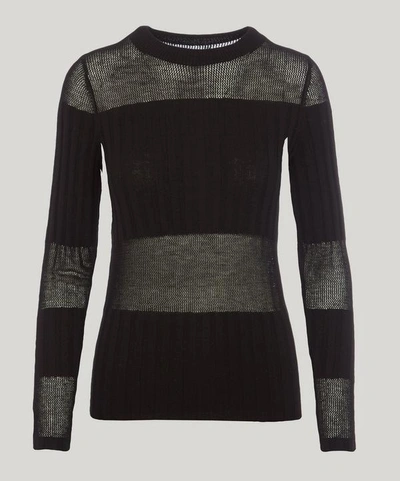 Shop J Brand Andrea Ribbed Cashmere And Silk Sweater In Vulcan
