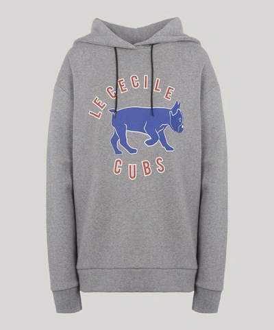 Shop Etre Cecile Cubs Hoodie In Grey