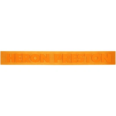 Shop Heron Preston Orange Tape Belt In Orange/oran
