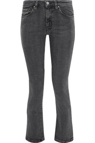 Shop Iro Woman Jama Cropped Mid-rise Bootcut Jeans Dark Gray