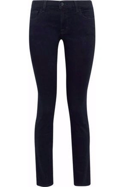 Shop J Brand Woman 811 Low-rise Skinny Jeans Dark Denim