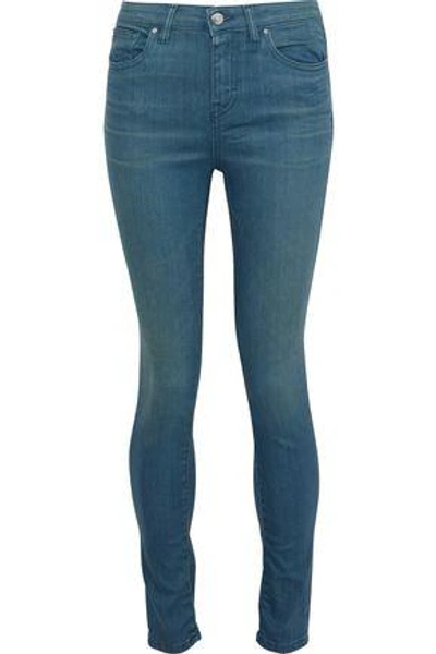 Shop Iro Wonder Mid-rise Skinny Jeans In Mid Denim