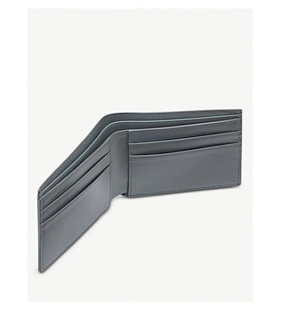 Shop Smythson Panama Leather Slim Currency Wallet In Smoke