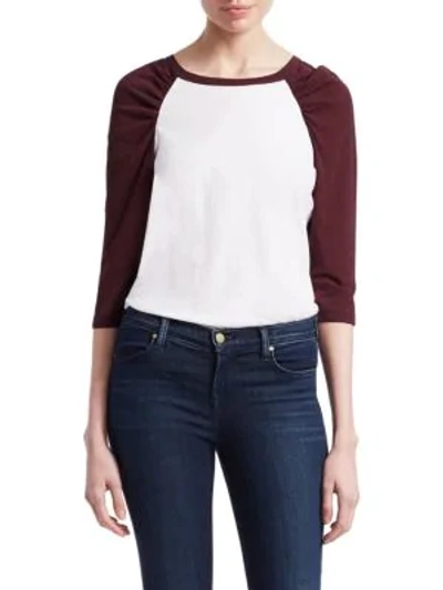 Shop A.l.c Elio Baseball Tee In White Mulberry