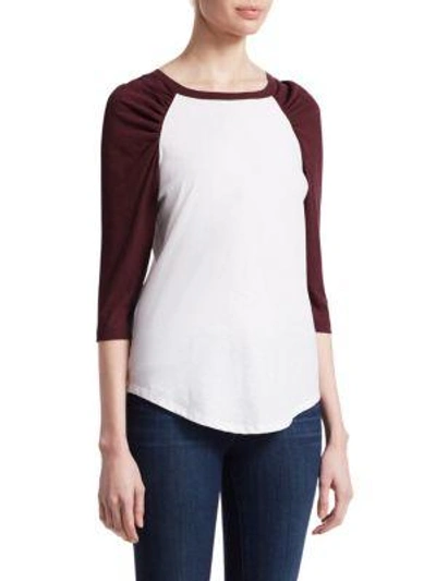 Shop A.l.c Elio Baseball Tee In White Mulberry