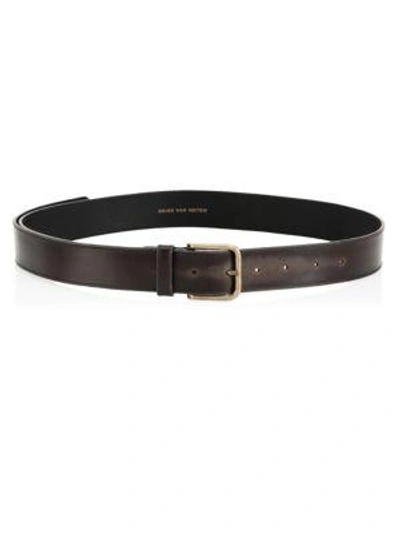 Shop Dries Van Noten Leather Belt In Black