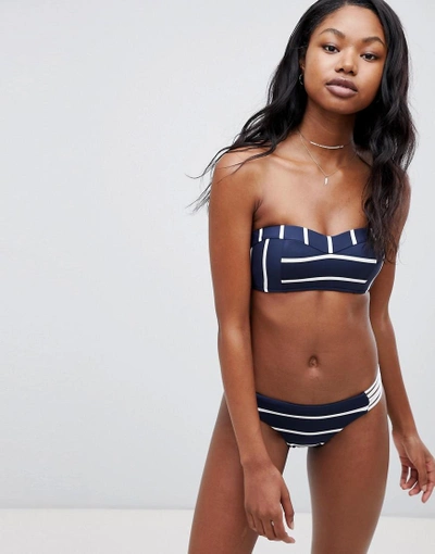 Shop Seafolly Stripe Bustier Bikini Top-blues