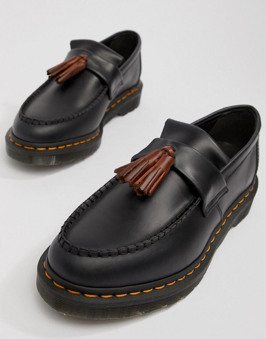 dr martens adrian tassel loafers in navy