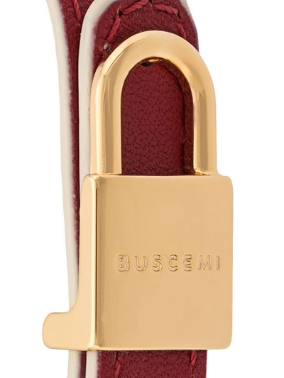 Shop Buscemi Lock Bracelet In Red