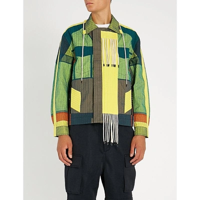 Shop Craig Green Tent Topstitched Shell Jacket In Yellow