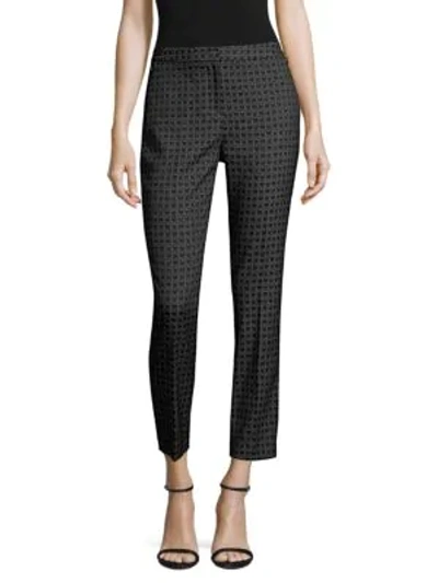 Shop Kobi Halperin Alexandra Geometric-print Trousers In Grey Multi