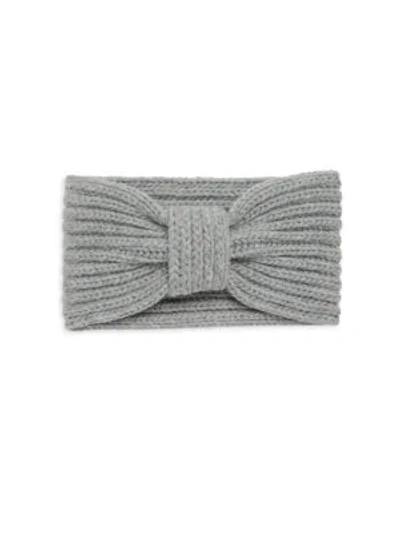 Shop Portolano Wool Knit Headband In Grey