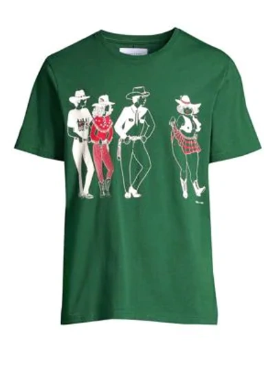 Shop Ovadia & Sons Rodeo Print Tee In Green