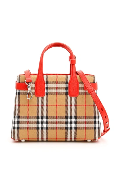 Shop Burberry Small Banner Bag In Bright Red