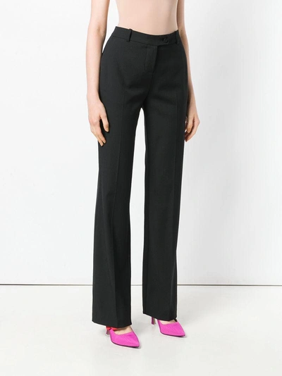 Shop Pinko High Waisted Trousers In Black