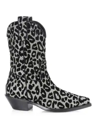 Shop Dolce & Gabbana Leopard Print Cowboy Boots In Multi