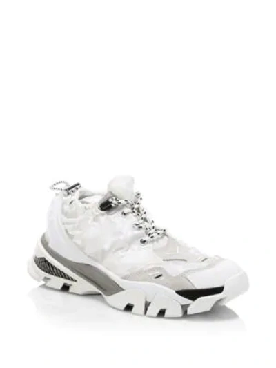 Shop Calvin Klein 205w39nyc Caramene 10 Nylon Drawstring Sneakers In White
