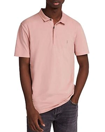 Shop Allsaints Brace Regular Fit Polo In Crepe Pink
