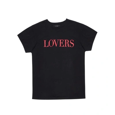 Shop Amiri Lovers Black Cotton T-shirt