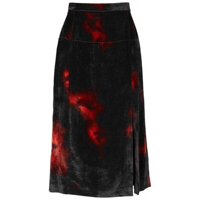 Shop Altuzarra Pennant Tie-dye Velvet Skirt