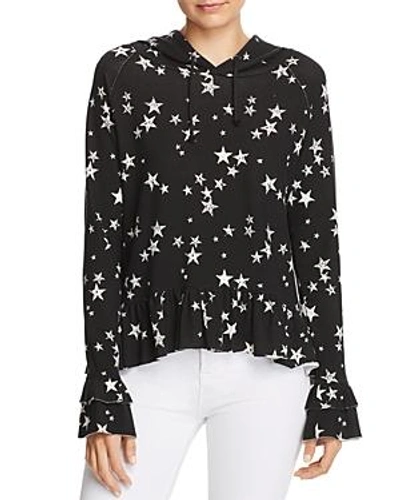 Shop Generation Love Easton Star Print Hooded Sweatshirt In Black/white Star