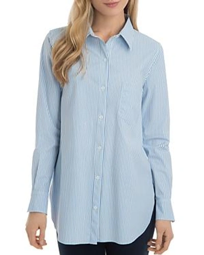 Shop Lyssé Schiffer Striped Tunic Shirt In Blue Stripe