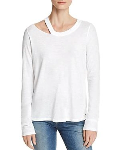 Shop N Philanthropy Alexa Tie-front Cutout Tee In White