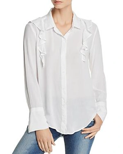 Shop Bella Dahl Ruffled Shirt In White