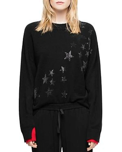 Shop Zadig & Voltaire Gaby Bis Cashmere Sweater In Black