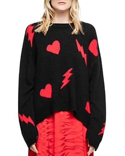 Shop Zadig & Voltaire Marcus Bis Cashmere Sweater In Noir