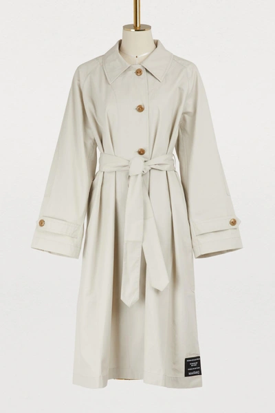 Shop Proenza Schouler Cotton Trench Coat In 01033 Pale Grey