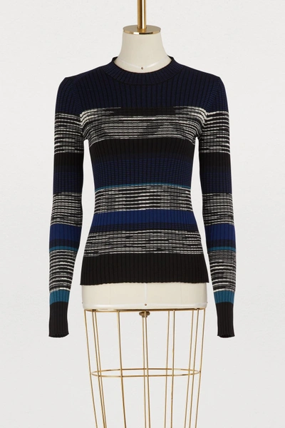 Shop Proenza Schouler Wool And Cashmere Sweater In 21209 Black/midnight