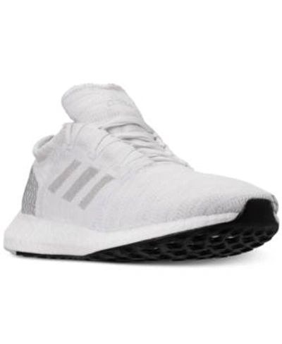 Shop Adidas Originals Adidas Men's Pureboost Go Running Sneakers From Finish Line In Ftwr White / Grey One / G